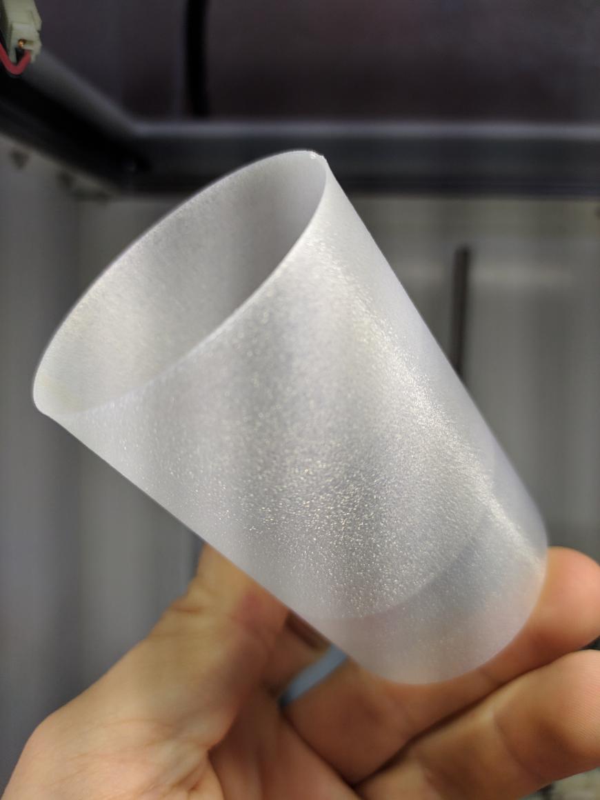 Образец печати Nylon пластика 1,75 SolidFilament прозрачного 1 кг